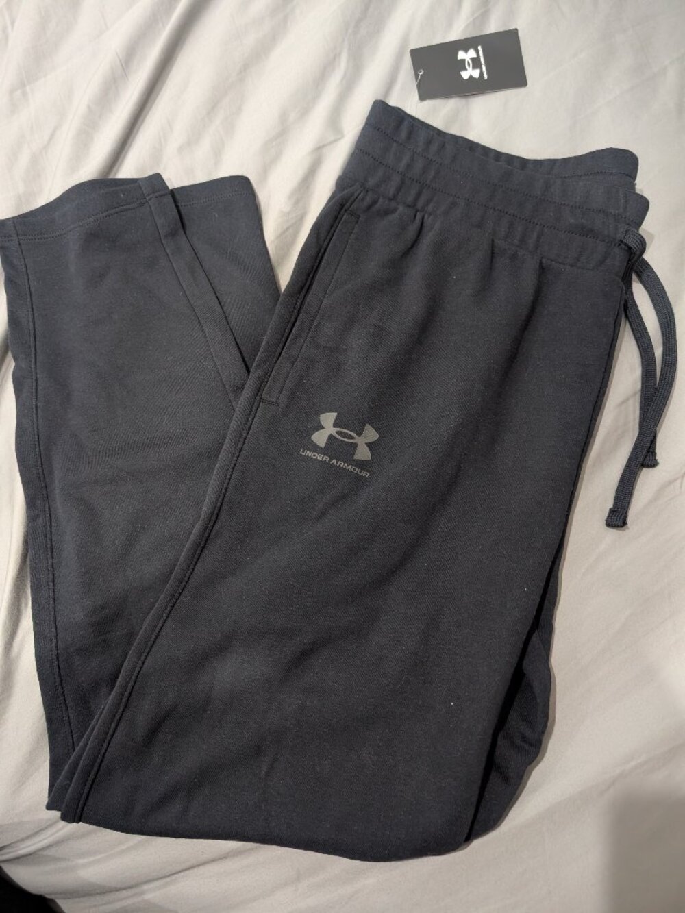 Under armour black Terry rival jogger